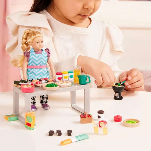 Miniatura 2 de Lori Comida de juego para muñecas mini - Accesorios de cocina para muñecas de 6 pulgadas - Pizza, Sushi, postre - Juego de casa de muñecas