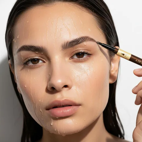 Miniatura 9 de 2 bolígrafos de cejas líquido Microblading de 4 puntas, crea trazos naturales similares al cabello, resistente al agua, de larga duración, a prueba
