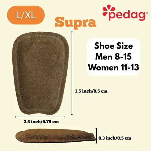 Miniatura 2 de pedag Supra Almohadillas de lengua alemanas hechas a mano Cuero de gamuza suave y acolchado de espuma viscoelástica para zapatos Resuelve