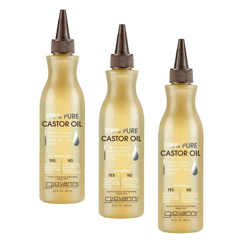 Miniatura 9 de GIOVANNI Aceite de ricino suavizante, 100% puro, para todo tipo de cabello, nutre naturalmente la piel, hidrata el cabello y el cuero cabelludo