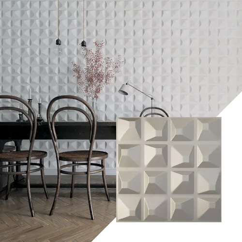 Miniatura 32 de Ekena Millwork 19 5/8 pulgadas de ancho x 19 5/8 pulgadas de alto, Tristan EnduraWall decorativo 3D, laguna satinada (cubre 2.67 pies cuadrados).