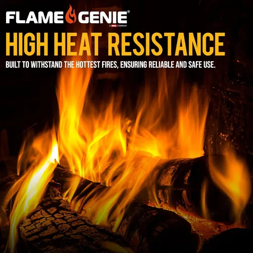 Miniatura 4 de Flame Genie Rejilla de chimenea de hierro fundido resistente, espacio libre de 1 ½ pulgadas, 15 pulgadas