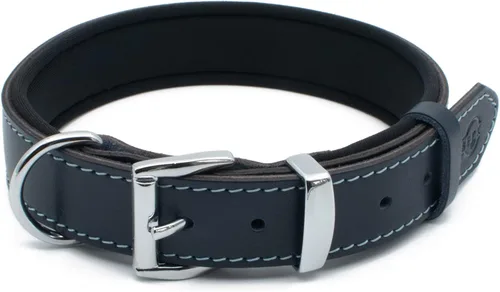 Miniatura 16 de Collar de perro de cuero curtido vegetal para perros grandes, collares de perro resistentes y de diseño de lujo