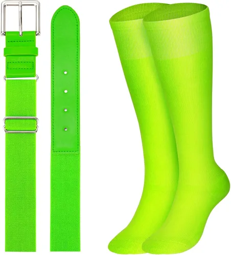 Miniatura 17 de XZQTIVE Conjunto combinado de calcetines de béisbol y softbol y cinturón de béisbol y sóftbol, calcetines de fútbol hasta la rodilla para niños