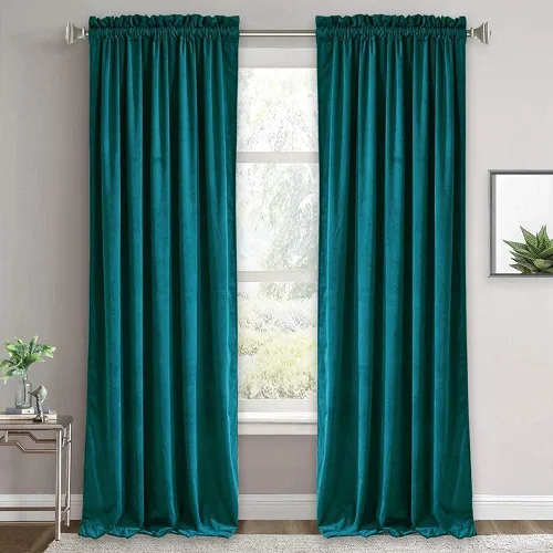Miniatura 7 de RYB HOME Cortinas de terciopelo verde oliva de 72 pulgadas de largo, cortinas opacas con aislamiento térmico, tratamiento de ventana, decoración