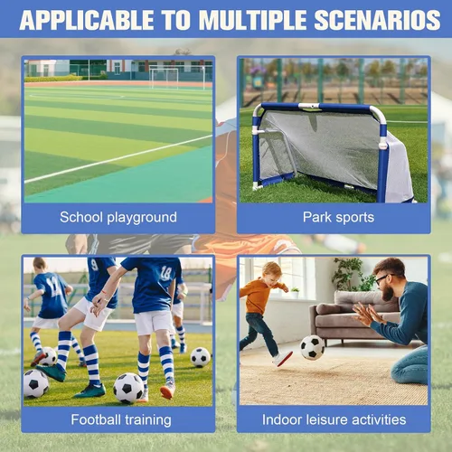 Miniatura 5 de Portería de fútbol plegable para jóvenes y niños, red de fútbol plegable portátil, portería de fútbol para el hogar, al aire libre