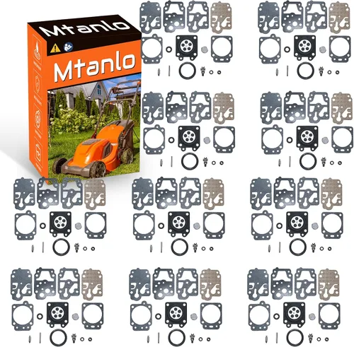 Para Honda GX25 GX25N GX25NT GX25T GX35 4-Cycle Motor Timmer Brush Cutter Piezas de repuesto, 10 PC Carb Kit, Para Walbro K10-WYJ Carb Kit