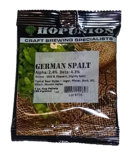 Miniatura 15 de HopUnion 2014A importó pellets de lúpulo para la fabricación de cerveza casera (melón alemán-casco), 1 oz