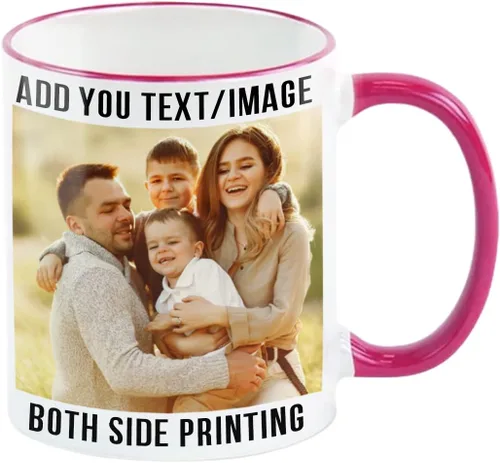 Miniatura 13 de Taza de café personalizada, regalo personalizado, taza de cerámica con foto, imágenes o texto, novedad de tazas personalizadas, perfecta para negro