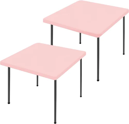 Miniatura 73 de Moosfor Paquete de 2 manteles rectangulares de elastano de 4 pies, elásticos y ajustables para pícnic, cubierta de mesa de patio elástica y lavable