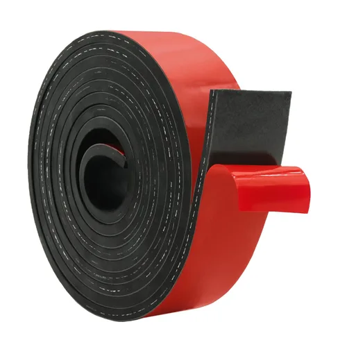 Miniatura 7 de DOBTIM Tiras de goma de neopreno adhesivas de goma sólida de 1/16 (.062)" de grosor X 2" de ancho X 10' de largo, hoja de goma autoadhesiva