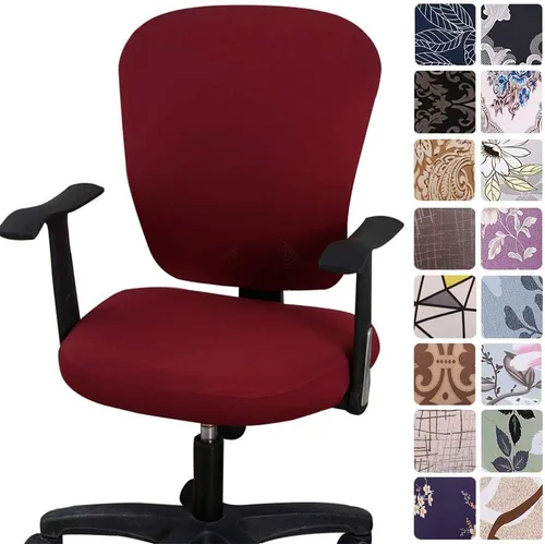 Miniatura 26 de Melaluxe - Funda para silla de oficina de computadora, funda universal protectora y elástica, cubierta elástica para silla giratoria