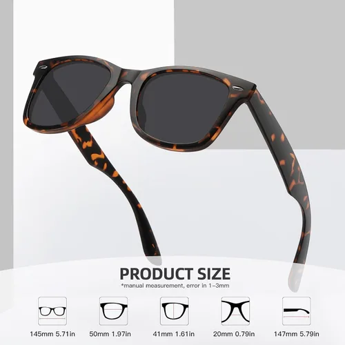 Miniatura 102 de MEETSUN Polarized Sunglasses for Women Men Classic Retro Square Frame Driving Sun Glasses UV Protection