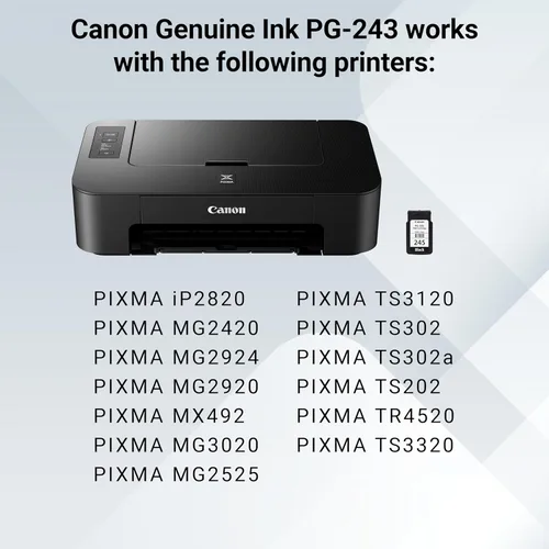 Miniatura 2 de Canon PG-245 - Cartucho de tinta negra original, compatible con iP2820, MG2420/2924/2920/3020/2522/2525, MX492, TS3120/302/302a/202/202a/4520/3320
