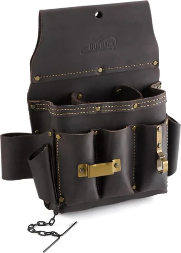 Miniatura 12 de Ox Pro - Bolsas de herramientas de cuero de grano completo, fabricadas con doble costura y bolsillos reforzados con remaches