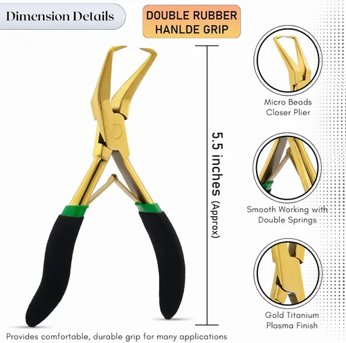 Miniatura 5 de Kit de Herramientas para Extensiones de Cabello Microlink Alicates Removedores de Cuentas y Cinta para Extensiones de Cabello y Alicates