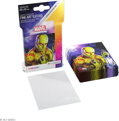 Miniatura 2 de Gamegenic Marvel Champions The Card Game - Juego de cartas oficial Drax Fine Art, paquete de 50 fundas artísticas y 1 funda transparente para juego