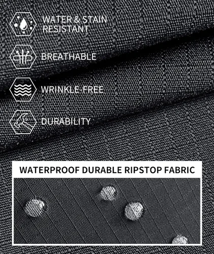 Miniatura 5 de URBEST Pantalones tácticos Ripstop para hombre, pantalones cargo resistentes al agua, pantalones de trabajo ligeros para senderismo al aire libre