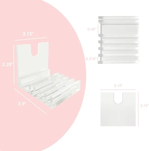 Miniatura 3 de YeeBeny Gua Sha y soporte de rodillo facial, soporte de herramientas facial acrílico, organizador de cuidado de la piel, contenedor
