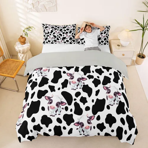 Miniatura 4 de Erosebridal - Juego de ropa de cama kawaii, juego de funda de edredón con diseño de fresa rosa, para mujeres, niñas y niños, decoración