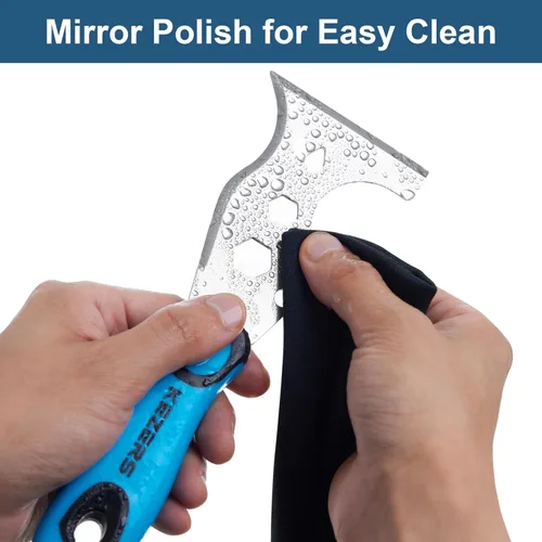 Miniatura 7 de KEZERS Herramienta de Pintor 13 en 1, Raspador de Cuchillo de Masilla de Acero Inoxidable de 3", Herramienta Raspadora de Pintura para Pintura