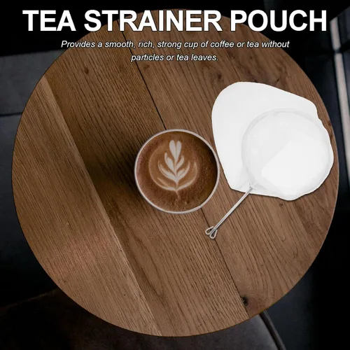 Miniatura 3 de DOITOOL Bolsas de filtro de malla ultra fina de 9 pulgadas, filtro reutilizable con marco de acero inoxidable, filtro de café, filtro de té, filtro