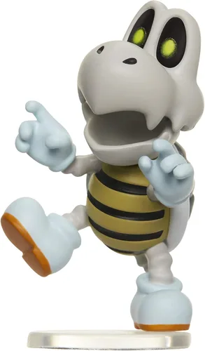 Miniatura 2 de Super Mario Figura de acción de 2.5 pulgadas Dry Bones juguete coleccionable, color blanco