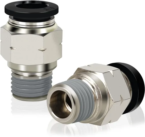 Miniatura 11 de Tubo neumático macho recto de 5/16 pulgadas OD x 1/4 pulgadas NPT Push para conectar accesorios modo PC5/16xN02 (paquete de 2)