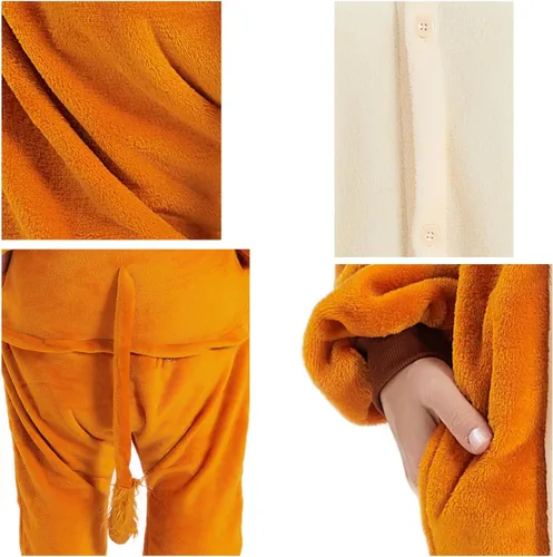 Miniatura 4 de Pijama de franela de una pieza para disfraz de Halloween, diseño de animal