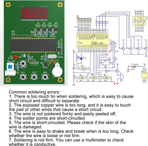 Miniatura 6 de Kits de práctica de soldadura DIY DS18B20 Módulo de sensor de temperatura Kits electrónicos DIY Kit de proyecto de soldadura 32.0-210.2 °F
