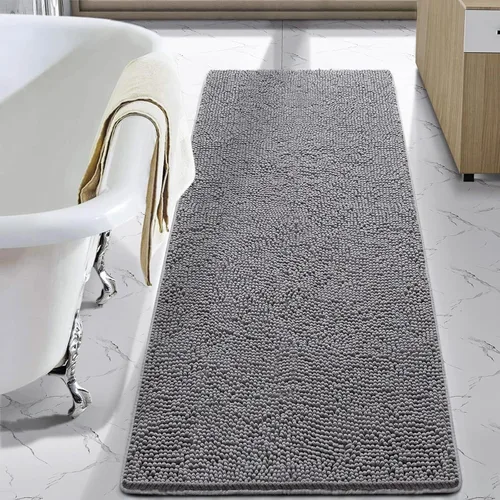 Miniatura 33 de LOCHAS Alfombra de Baño de Lujo Lanuda Tapete de Baño 24 x 17 Pulgadas, Alfombras de Baño Lavables Antideslizantes para Baño y Ducha, Alfombras
