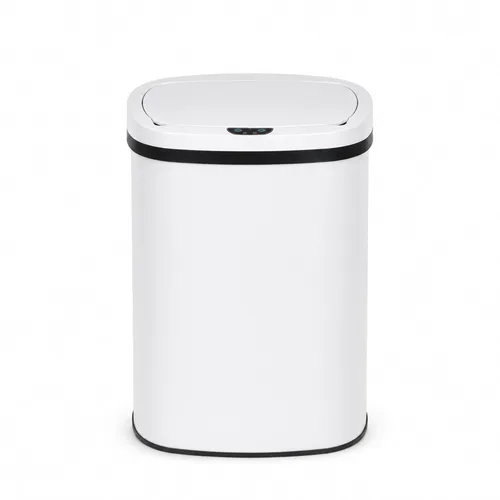 Miniatura 10 de Bote de basura automático de acero inoxidable de 13.2 galones con sistema de control de olores, sensor de movimiento semicircular sin tacto de 50