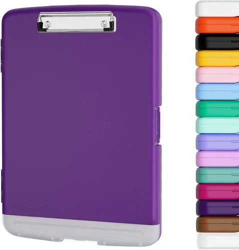 Miniatura 12 de Piasoenc Portapapeles con almacenamiento, caja de organización de 8.5 x 11 pulgadas con soporte para bolígrafo y carpeta de papel legal A4, folio