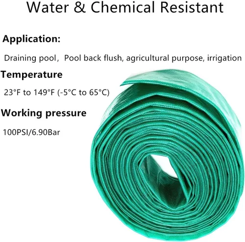 Miniatura 4 de Bashik Manguera de retrolavado para piscina con 4 abrazaderas de manguera resistente y duradera resistencia al envejecimiento