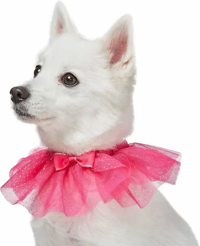 Miniatura 8 de Blueberry Pet My Little Princess - Collar ajustable para perro con malla bordada y corbatín, azul bebé, talla S