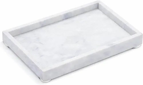 Miniatura 11 de Bandeja de mármol negro natural para baño, cocina, tocador, escritorio, organizador de piedra para mesa auxiliar, tocador, mesita de noche, velas