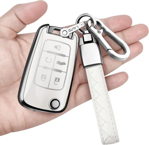 Miniatura 11 de Funda para llave de Chevrolet con llavero, carcasa protectora de TPU suave con protección completa compatible con Chevy Equinox Camaro Cruze Malibu