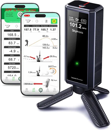 Monitor de lanzamiento de golf portátil Pro X1 Plus, simuladores para hogar y entrenamiento, monitor de lanzamiento móvil para análisis de swing de