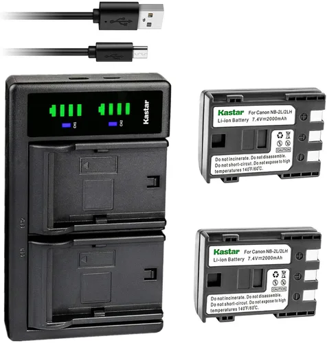 Miniatura 5 de Kastar Reemplazo del cargador de batería USB LTD2 para Canon DS126071, E160814, DS126151, Elura 40 MC, Elura 50, Elura 60, Elura 65, Elura 70, Elura