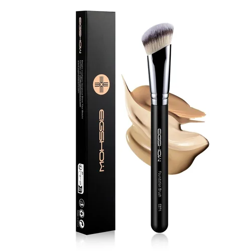 Miniatura 15 de EIGSHOW - Brocha de base plana, brocha de maquillaje para líquidos, crema, máscara, mezcla sin rayas, vegano y libre de crueldad (F615)