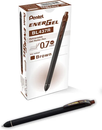 Miniatura 16 de Pentel EnerGel Kuro - Bolígrafo de gel líquido, (punta de 1/32 pulgadas - 0.7 mm) línea media, tinta negra, paquete de 12 (BL437R1-A)