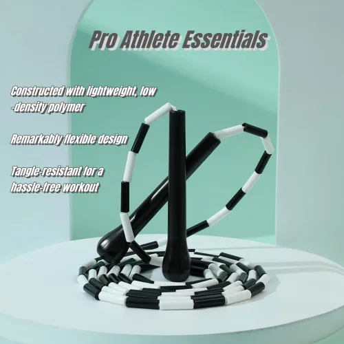 Miniatura 2 de Experimenta un salto suave y ajustable con la cuerda de saltar con cuentas IDOU - asas irrompibles, rotación sin enredos y longitud personalizable.