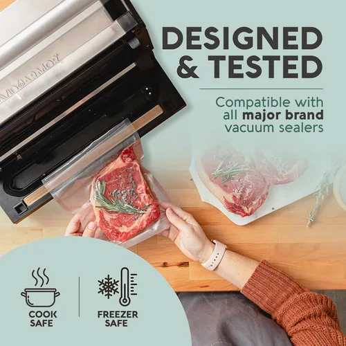 Miniatura 5 de Avid Armor bolsas comerciales para envasar al vacío, libres de BPA, ideales para Sous Vide. Paquete de 100 unidades., Transparente