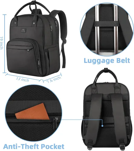 Miniatura 3 de MATEIN Mochila para enfermera, mochila médica de enfermería acolchada impermeable para mujeres, se adapta a portátiles de 17 pulgadas, bolsa clínica