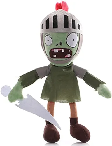 JHESAO 12 pulgadas PVZ Plants and Knight Zombies Juguetes de peluche Zombies normales Peluches PVZ Peluches 1 2 Peluche Suave Caballero Zombie Nuevo