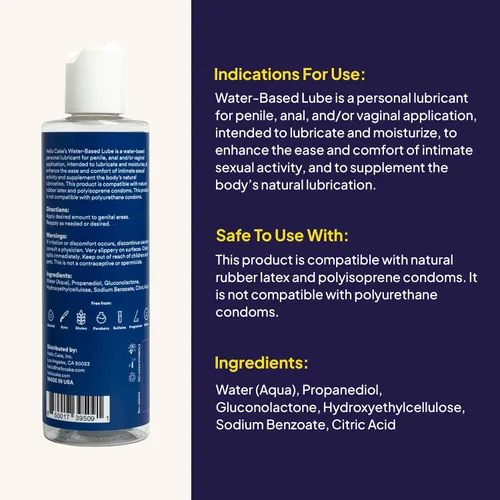 Miniatura 2 de Hello Cake Lubricante Personal a Base de Agua - Lubricante con Equilibrio de pH - Deslizamiento No Pegajoso y de Larga Duración para Hombres