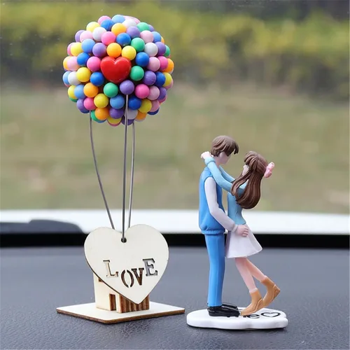Miniatura 12 de Decoración de coche de acción de caricaturas para parejas, lindos adornos para automóvil, decoración interior del automóvil, lindo adorno