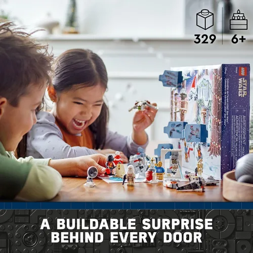 Miniatura 2 de LEGO Star Wars Calendario de Adviento 2022 75340 Juego de juguetes de construcción para niños, niños y niñas, a partir de 6 años, 8 personajes y 16