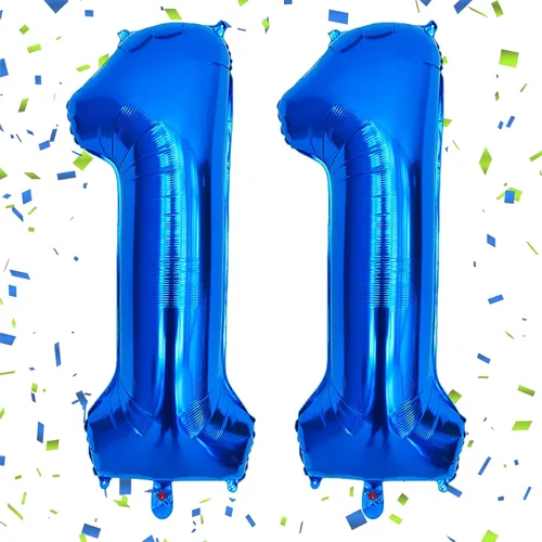 Miniatura 174 de Globos grandes de 40 pulgadas de números del 0 al 9, globos numéricos para decoración de fiesta de cumpleaños, globos de helio de aluminio