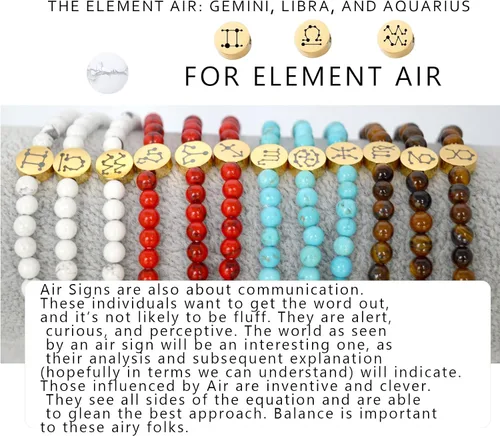 Miniatura 6 de Pulsera de constelación con signo de estrella de energía de 0.157in con dije chapado en oro de 18 quilates para mujer